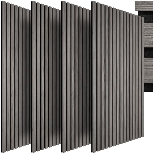 Detalle de tectake Set da 4 Pannelli Acustici in MDF e Legno Massello con Feltro