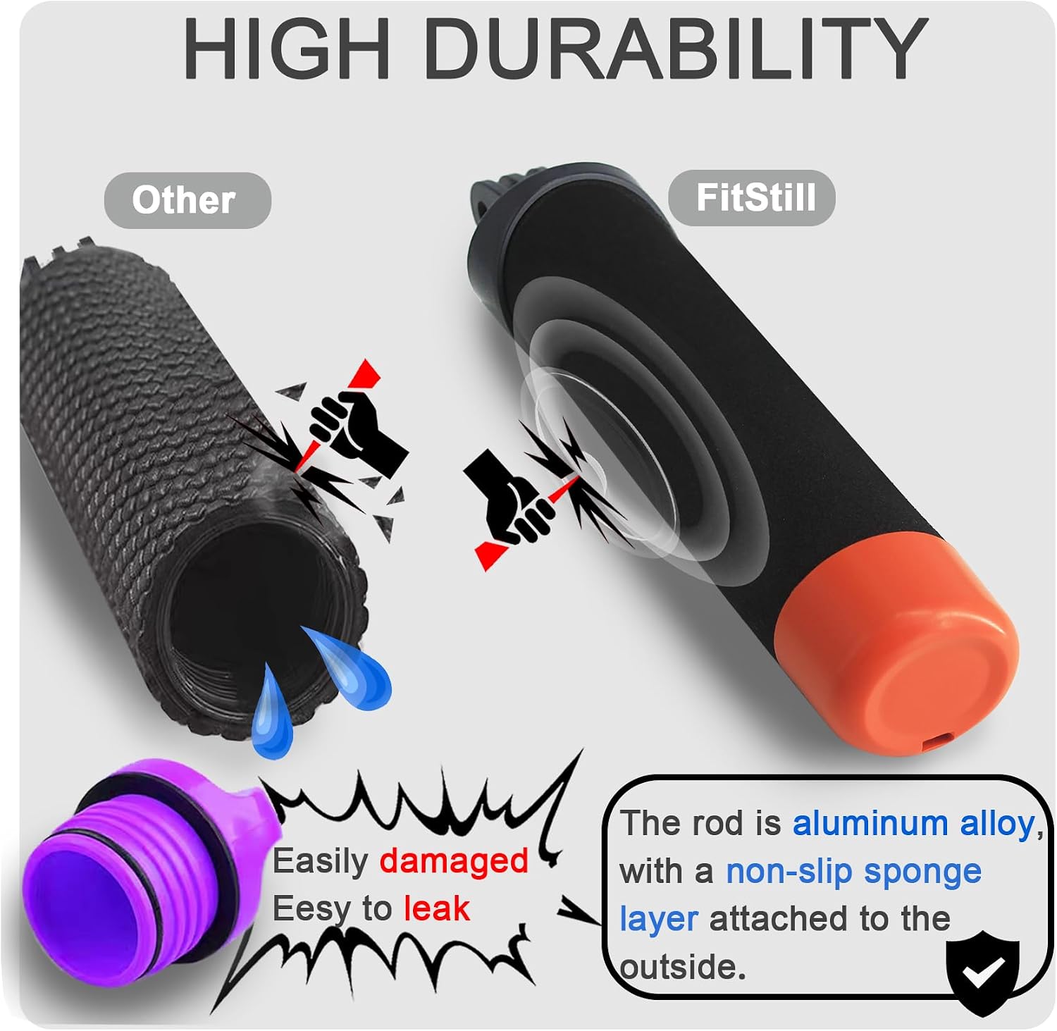 Thumbnail 4 de FitStill Waterproof Monopod Floating Hand Grip with Steel‑Cored Safety Rope for Go Pro, DJI Osmo Action and More