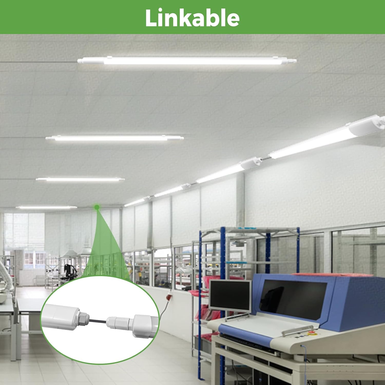 Thumbnail 3 de Zemty 4FT LED Batten Lights 36W 3960LM (IP65, 3CCT selectable) for shed, garage and workshop