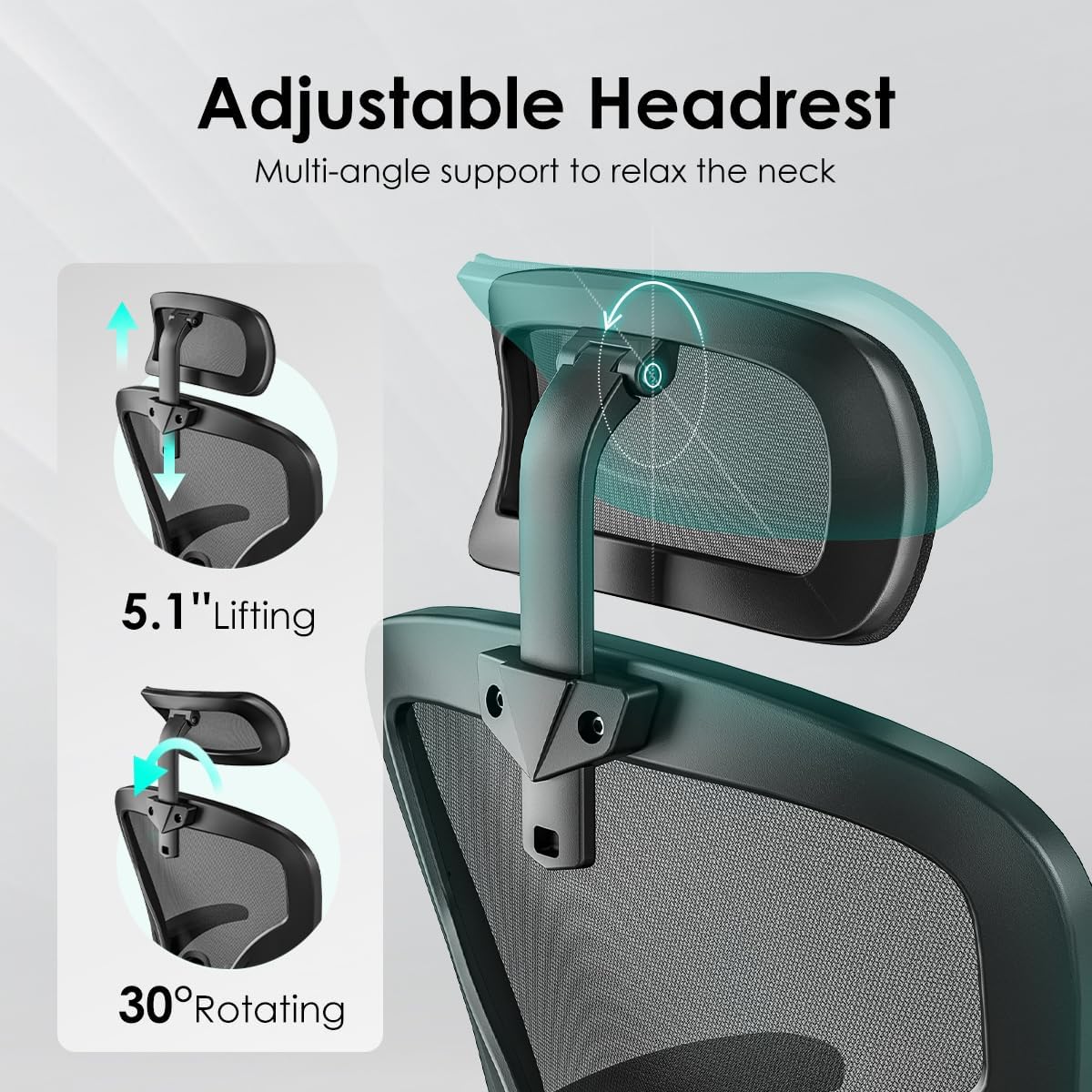 Detalle 2 de Farini Höhenverstellbar Ergonomischer Stuhl 150 Kg