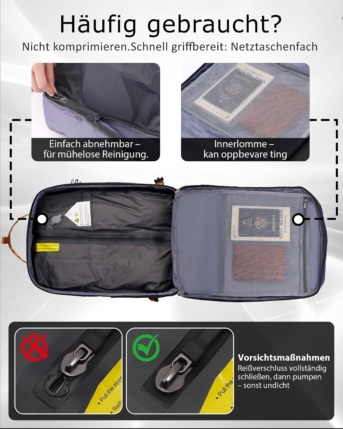 Thumbnail 3 de COOLIFE Vakuum Rucksack Easyjet 45x36x20