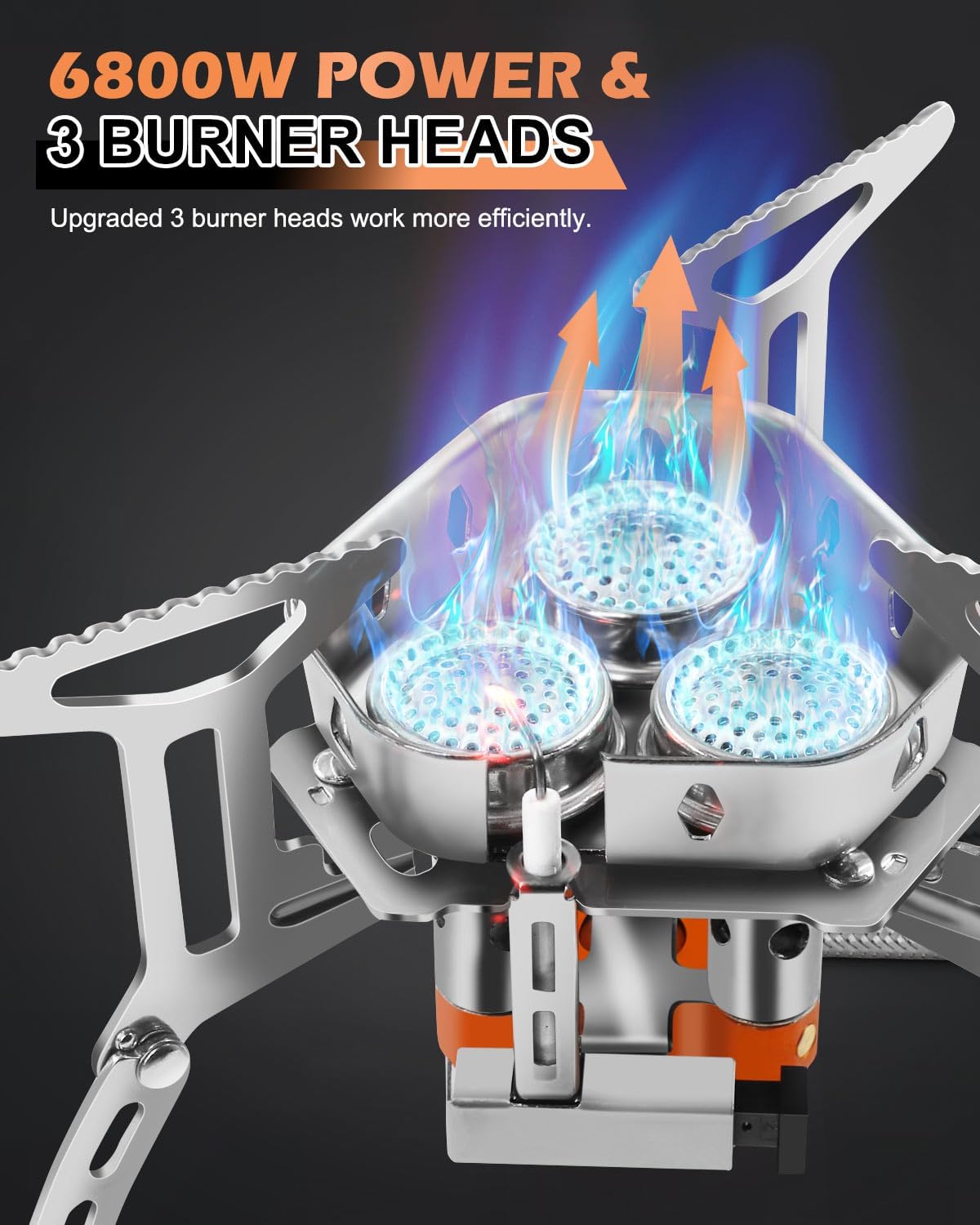 Thumbnail 1 de AUTOPkio Camping Gas Stove 6800W: 3-Burner Portable Stove for Outdoor Cooking
