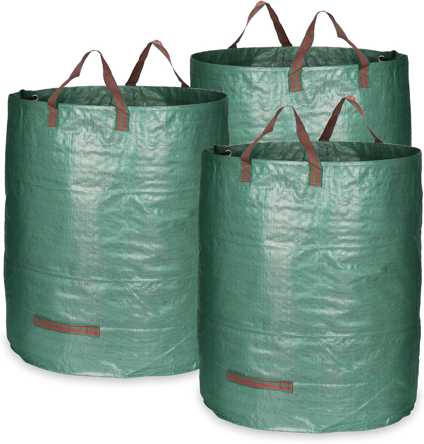 Thumbnail 6 de COM-FOUR® 3x sacchetti per rifiuti da giardino XL – borsa pieghevole con maniglie, contenitore antistrappo per foglie e rifiuti verdi
