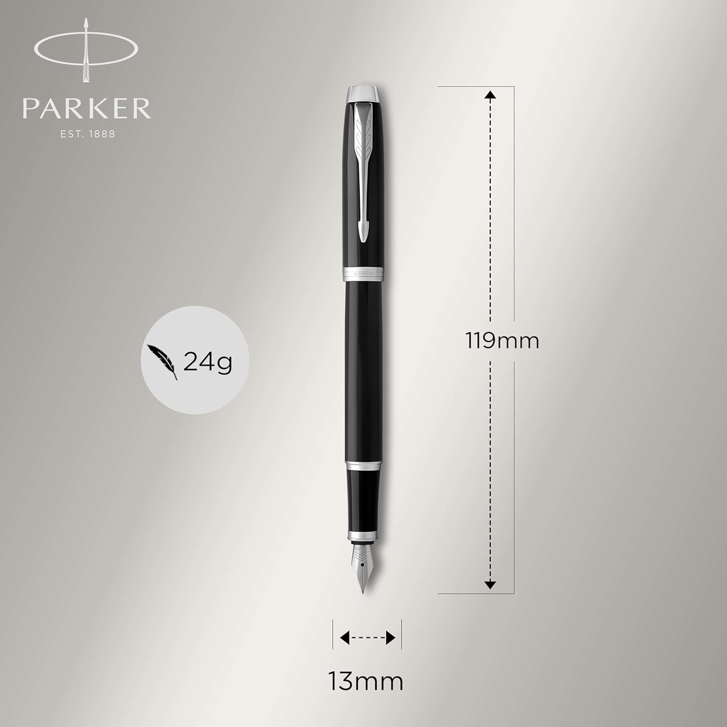 Thumbnail 2 de Parker IM Pluma Estilográfica Negra con Plumín Mediano ✒