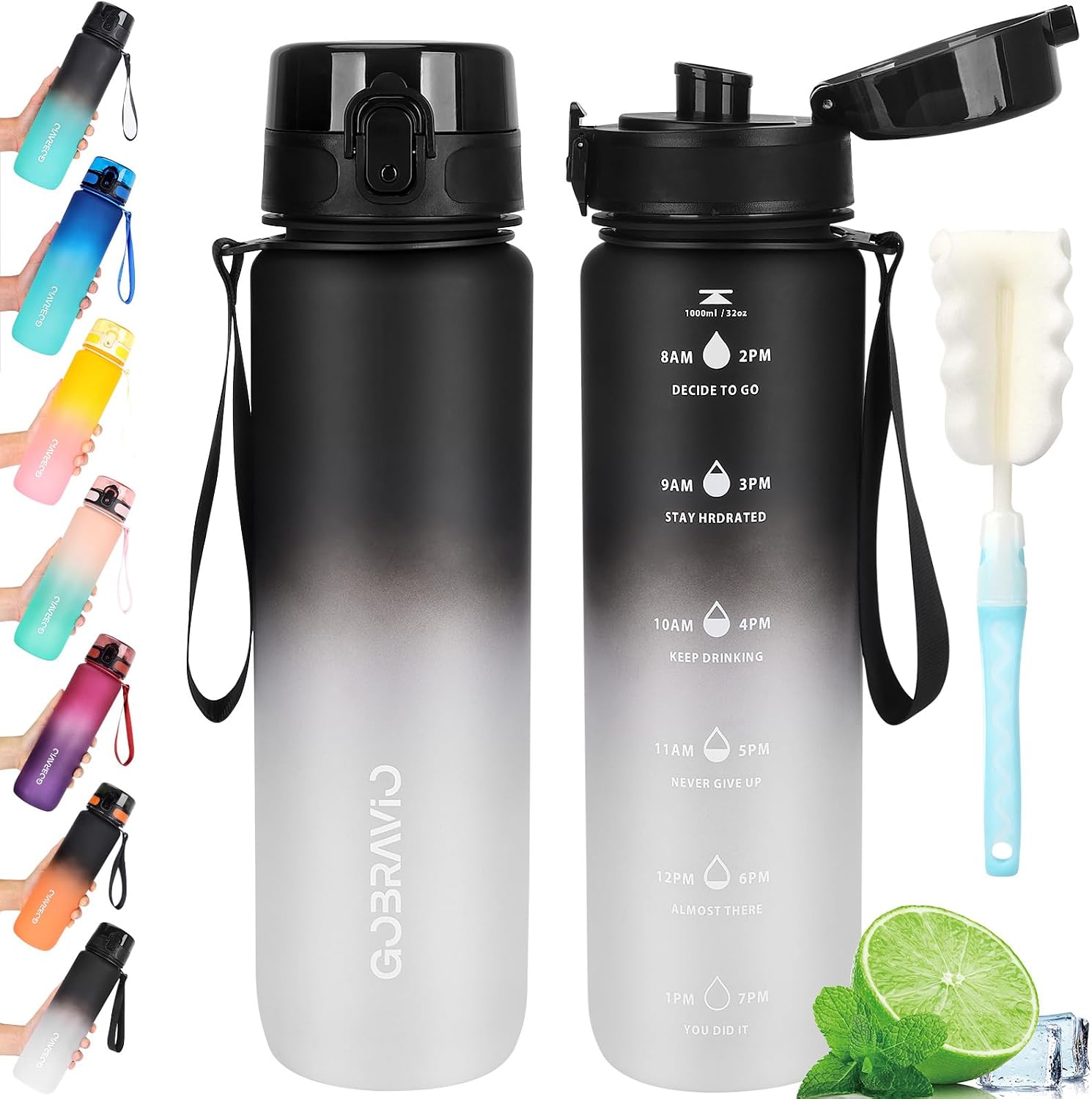 Detalle de Gobravio 1L sports water bottle