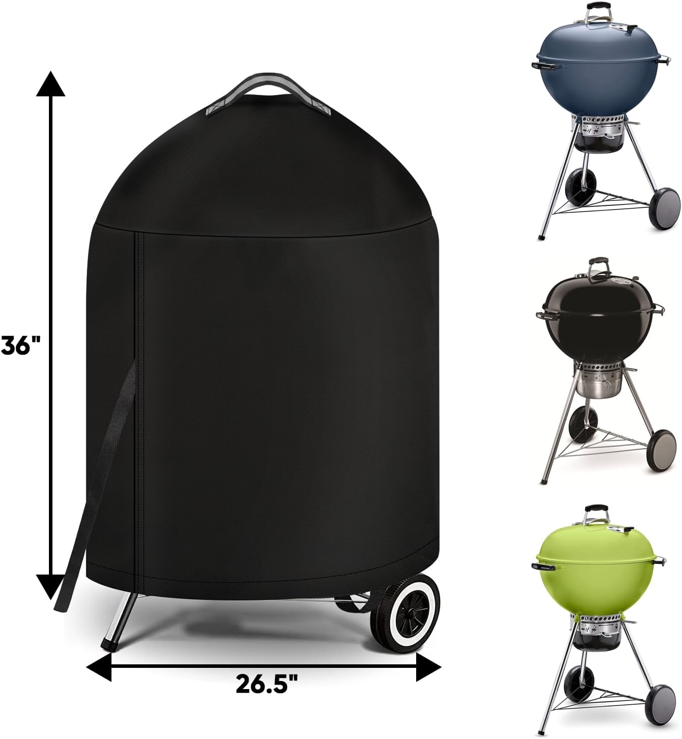 Detalle 2 de iCOVER 22-Inch Charcoal Kettle Grill Cover, Waterproof Oxford Polyester