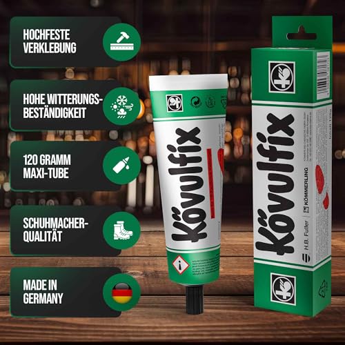 Detalle de Langlauf Schuhbedarf Kövulfix Rekord Schuhkleber, 120 g, wasserfest und flexibel