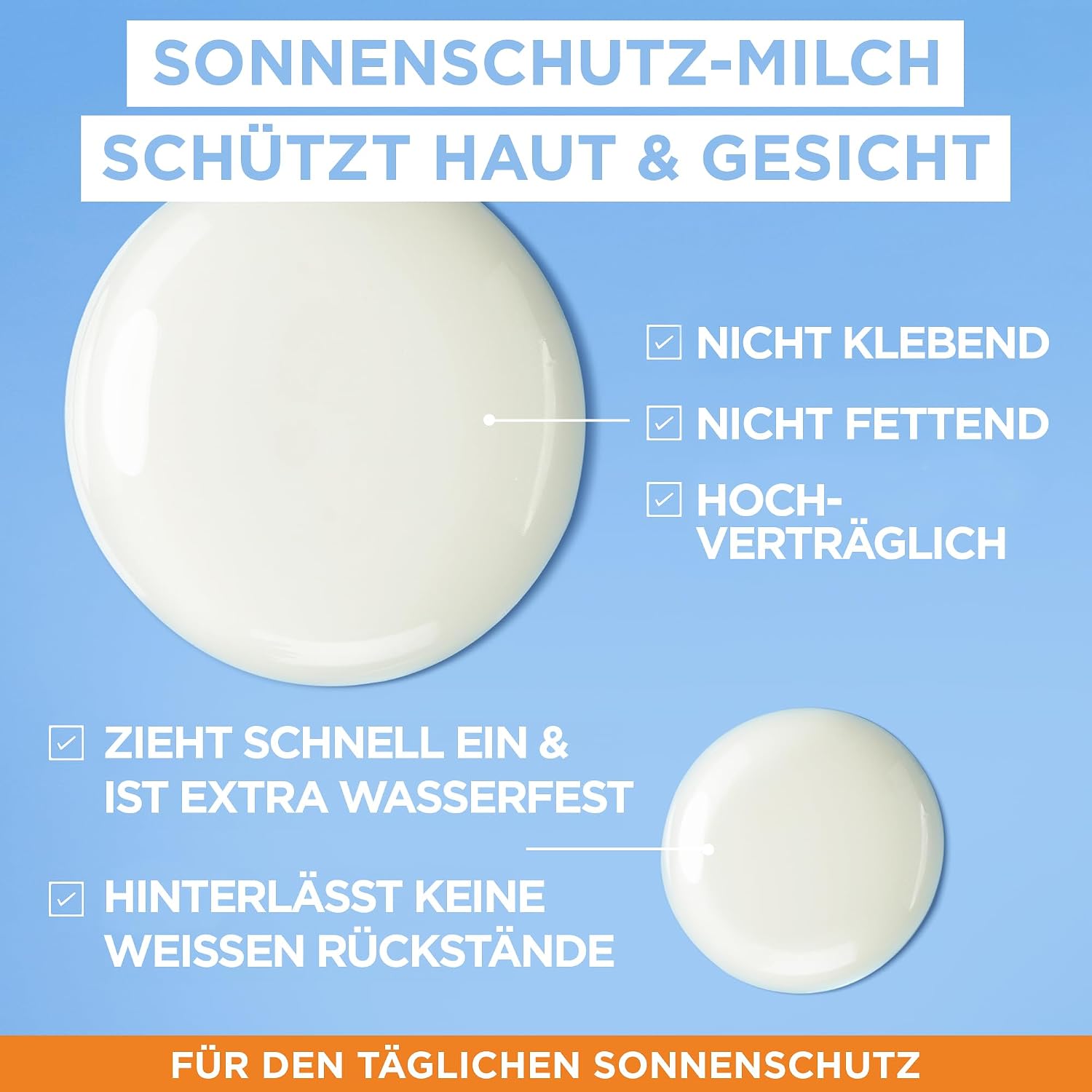 Detalle 2 de Garnier Ambre Solaire Sensitive expert+ Ultraleichte Sonnenschutzmilch mit LSF 50+ (175 ml)