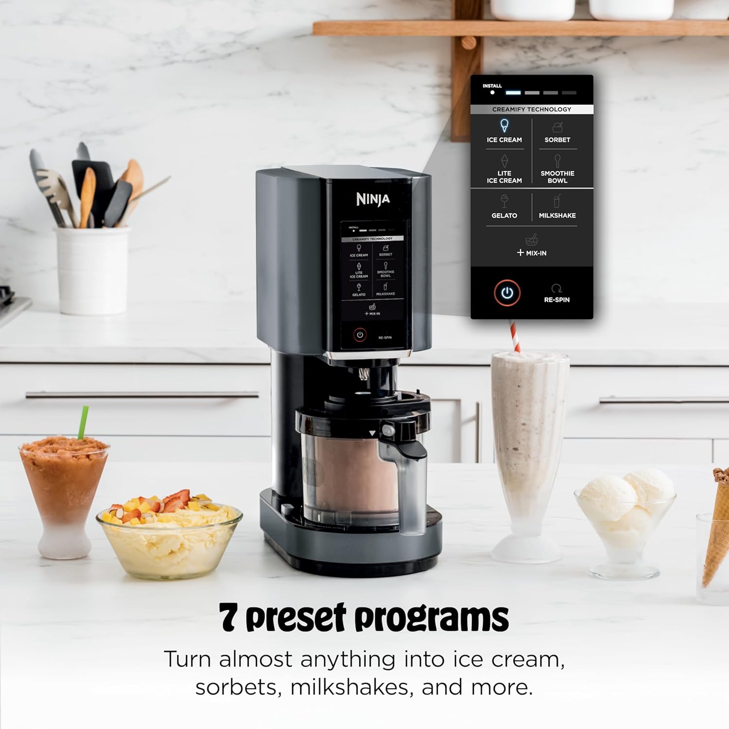 Detalle de Ninja CREAMi Ice Cream Maker 7-in-1 (NC299AMZ) – Black