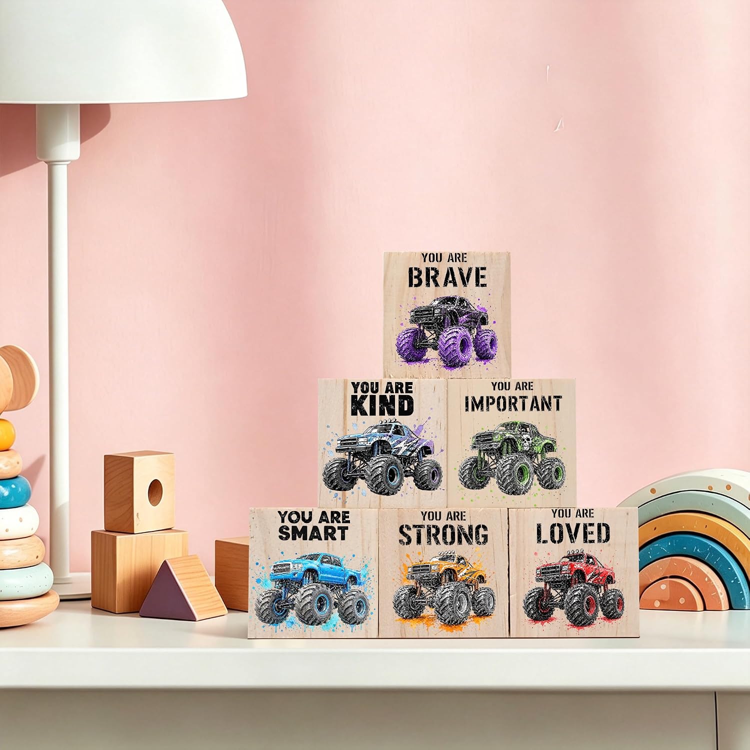 Detalle de Woodland Nursery Decor Blocks, Wood