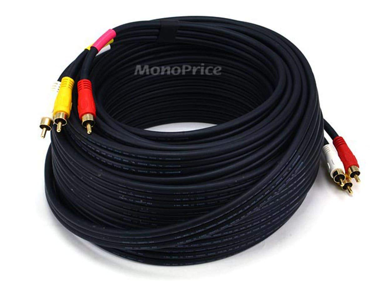 Thumbnail 5 de Monoprice 100126 25ft Triple RCA Dubbing Cable