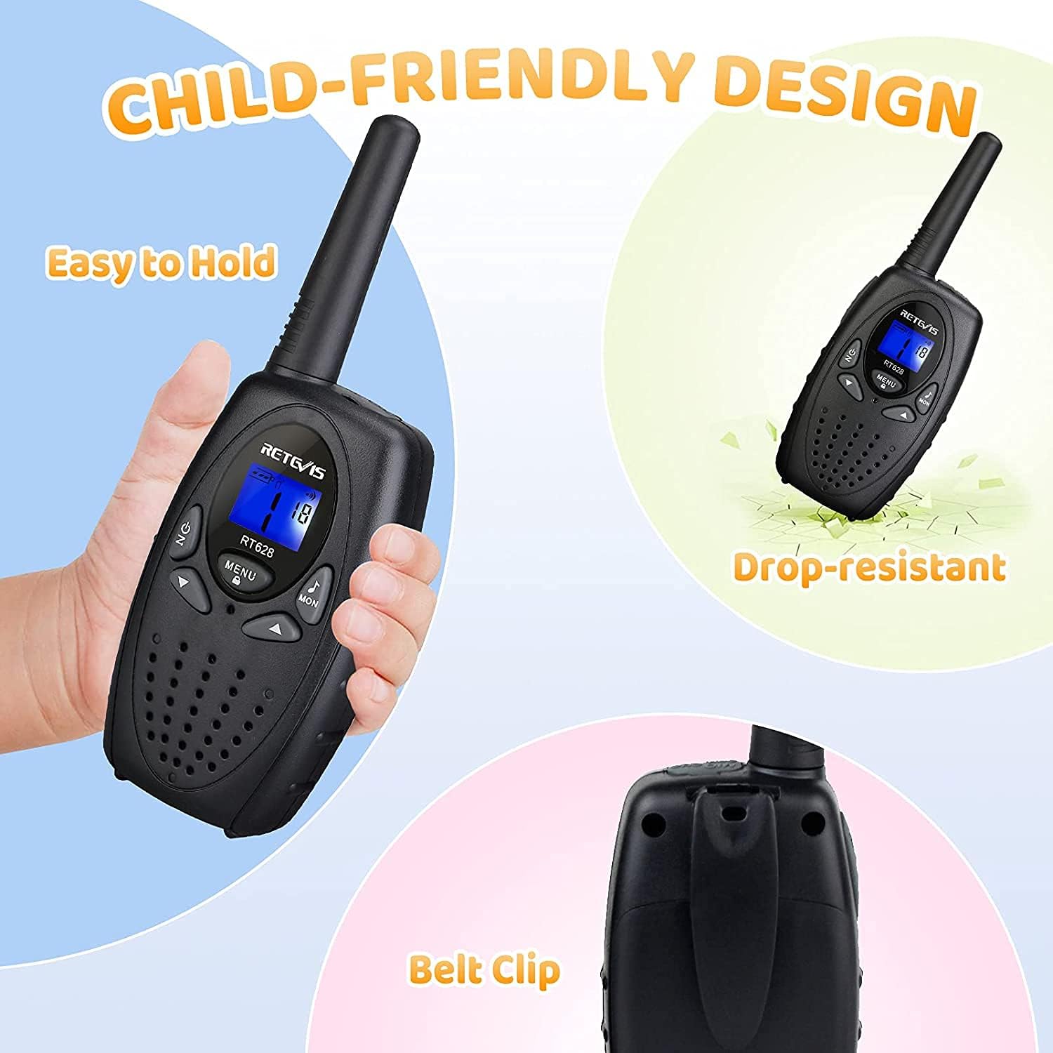 Thumbnail 4 de Retevis RT628 Walkie Talkie Bambini 1 coppia