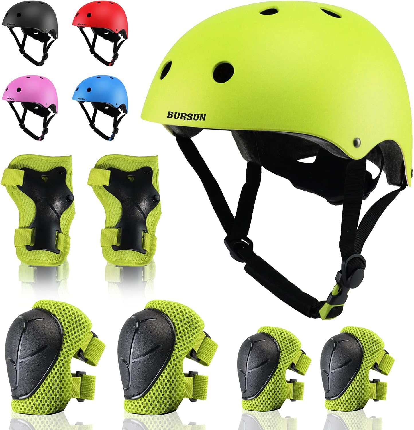 Thumbnail 6 de BURSUN Adjustable Kids Helmet with Protective Gear Set (36–54 cm) for 3–8 Year Olds