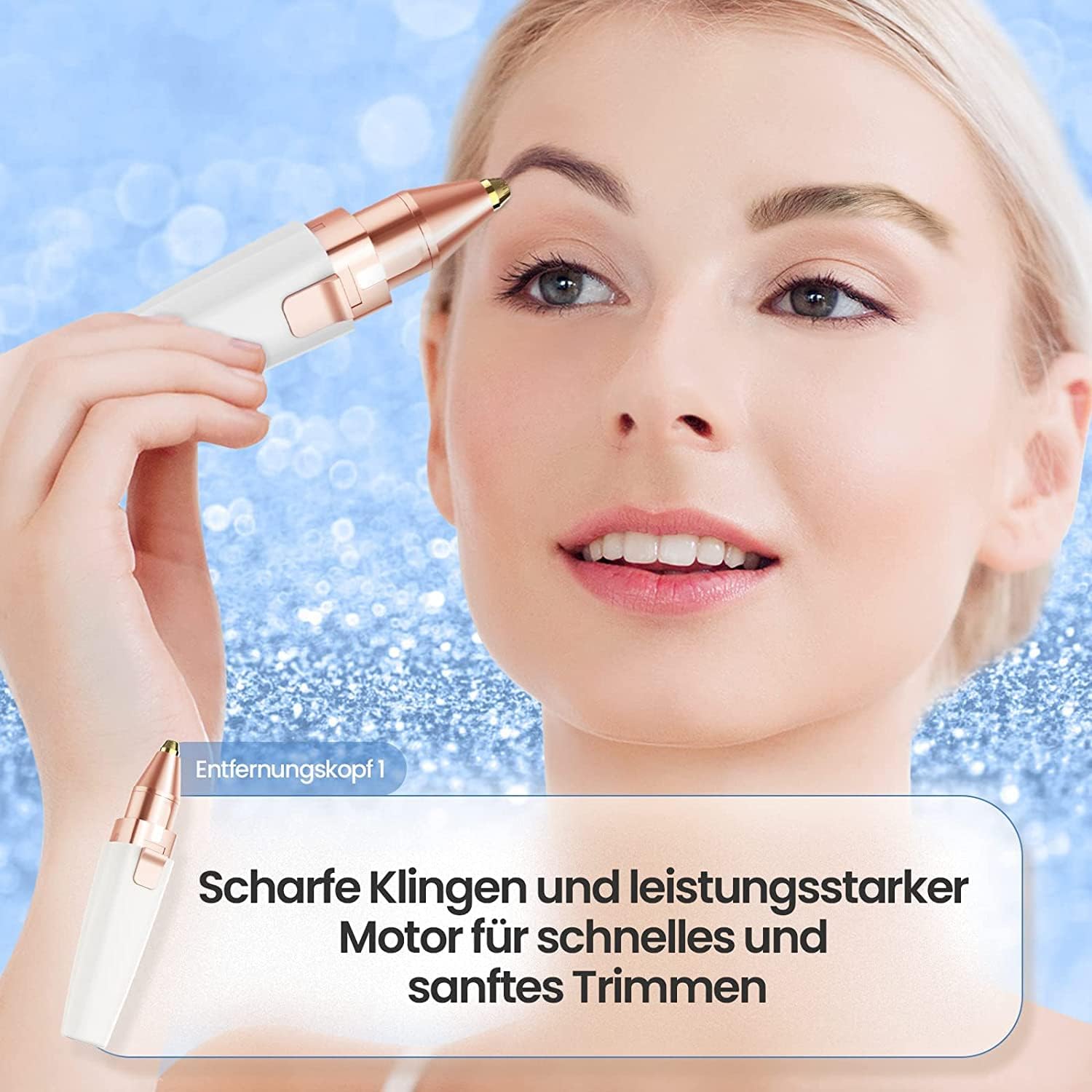 Detalle 2 de 2‑in‑1 Augenbrauen‑Trimmer USB Elektrisch für Gesicht