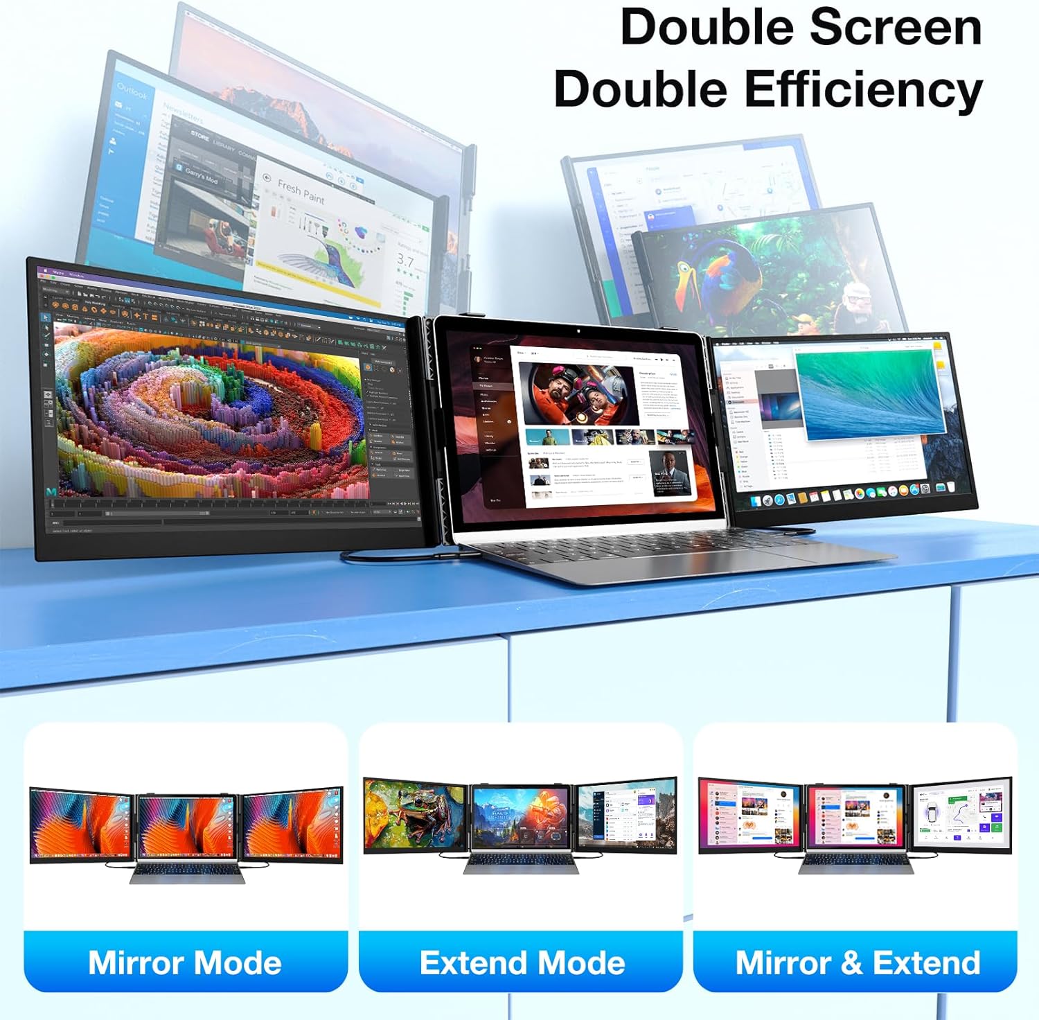 Thumbnail 5 de 15.3" FHD Laptop Screen Extender ⚡