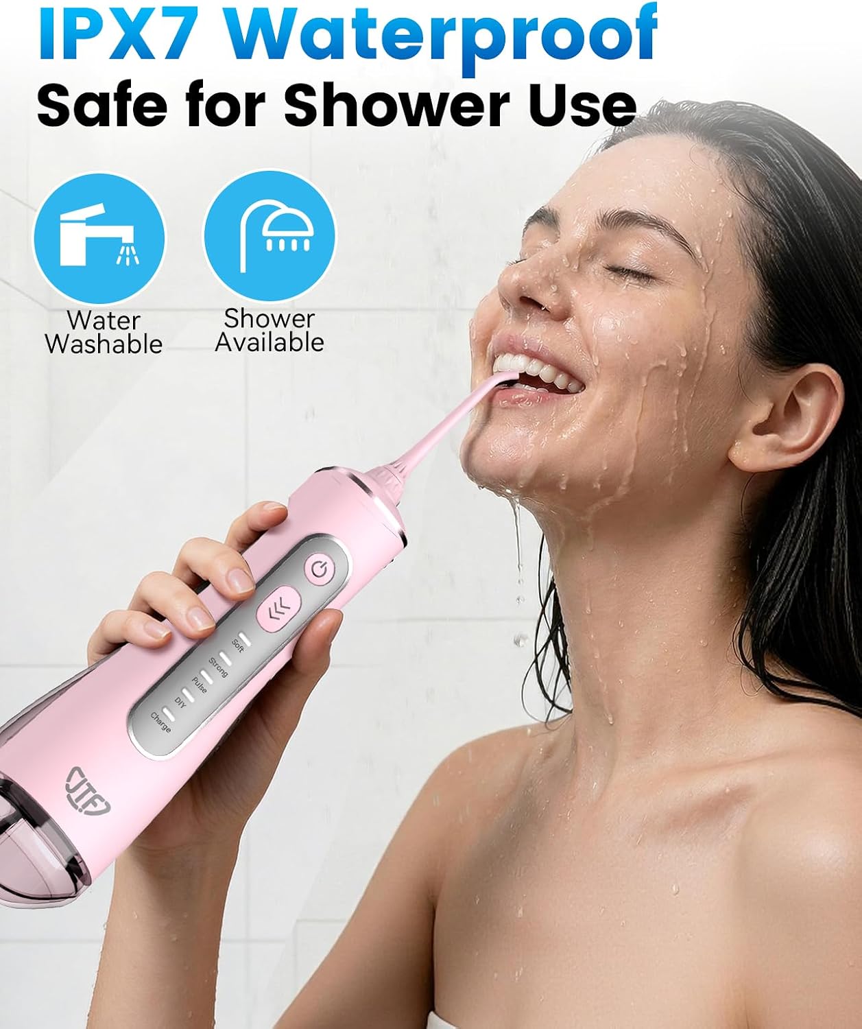 Thumbnail 6 de JTF Water Flosser with 3 Modes & 10 DIY Levels: Portable Oral Irrigator for Braces, Sensitive Gums and Daily Cleaning