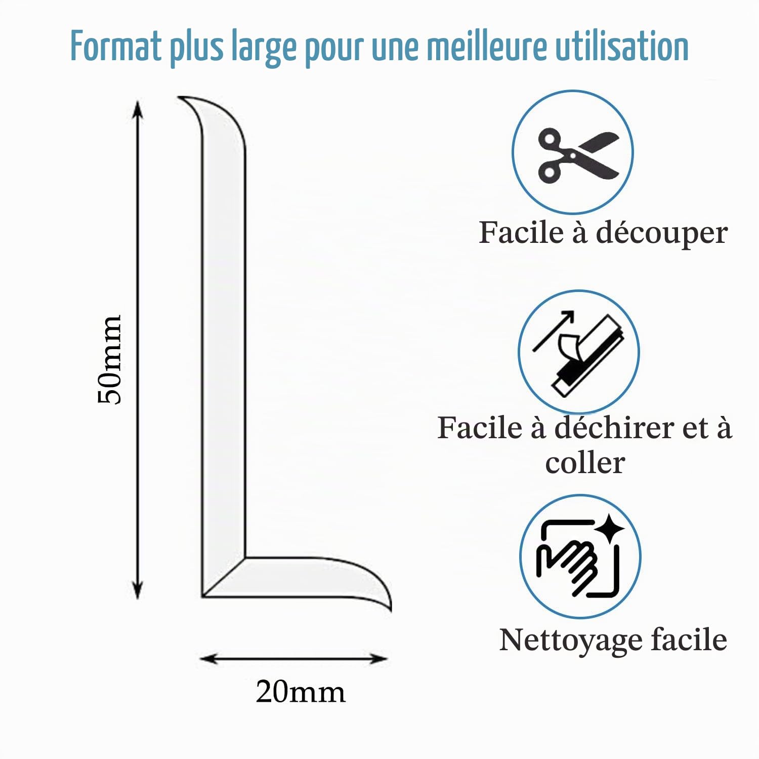 Detalle de VCANIVR GRAYTIJIAOPVC flexibele pvc-plint, zelfklevend, grijs, 6 m