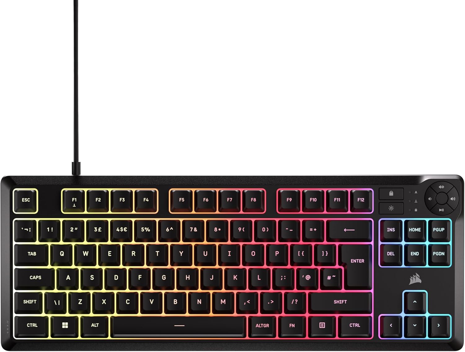 Detalle de Corsair K55 CORE TKL RGB keyboard 1000Hz