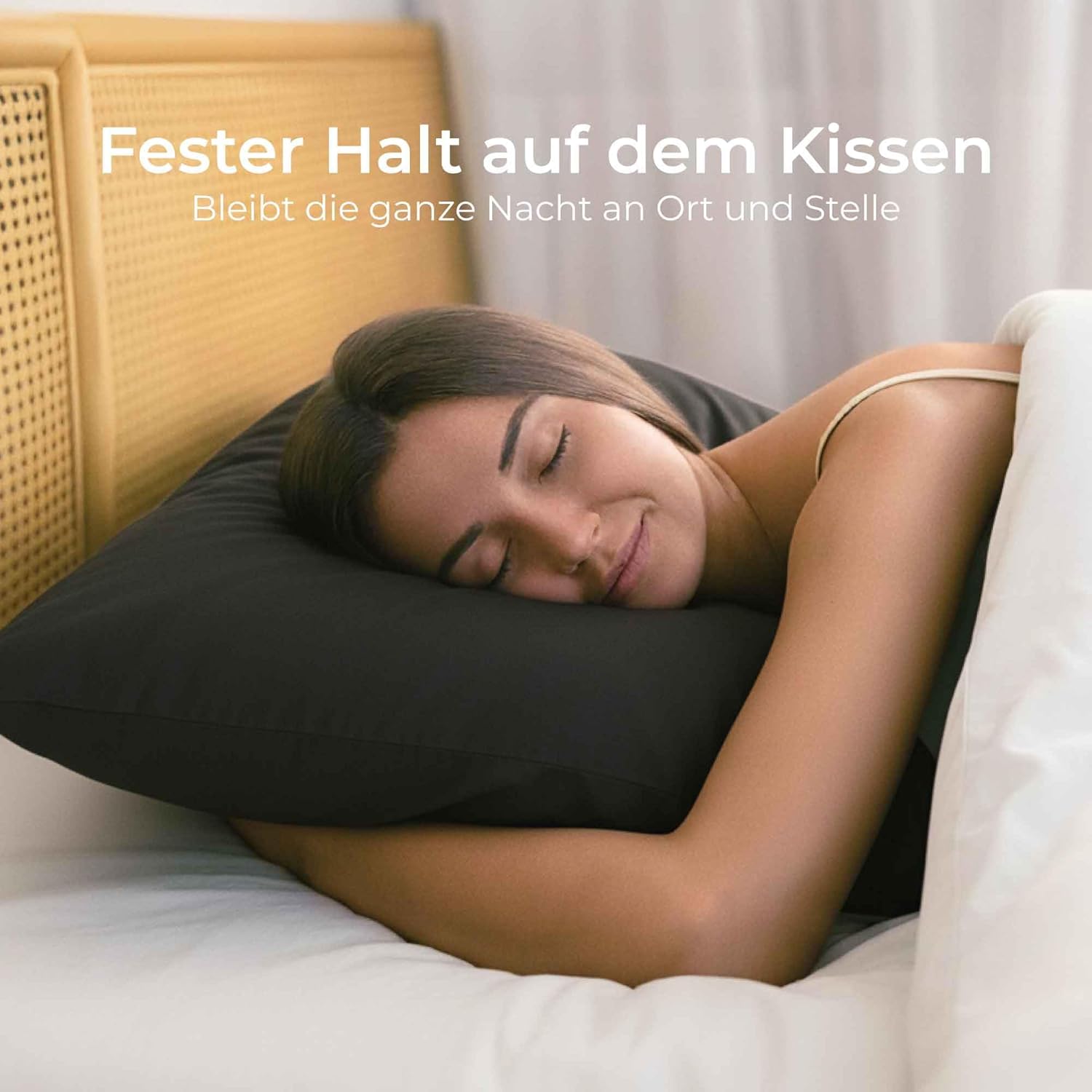 Thumbnail 5 de Dreamzie Kissenbezug 40 x 80 Renforcé Baumwolle (2er-Set) – Anthrazit