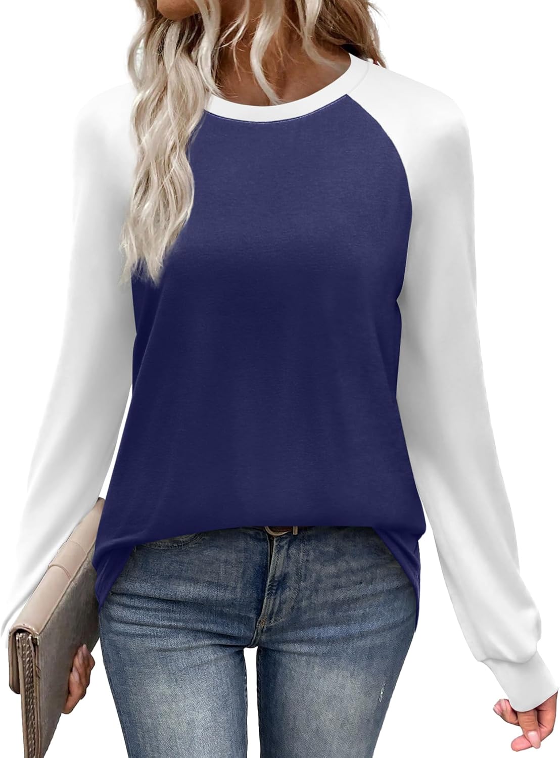 Thumbnail 6 de WIHOLL Long Sleeve Color Block Raglan Top