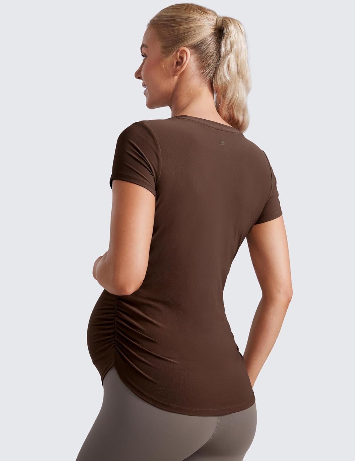 Detalle de CRZ YOGA Women's Cloudweight Maternity Side Ruched T-Shirt