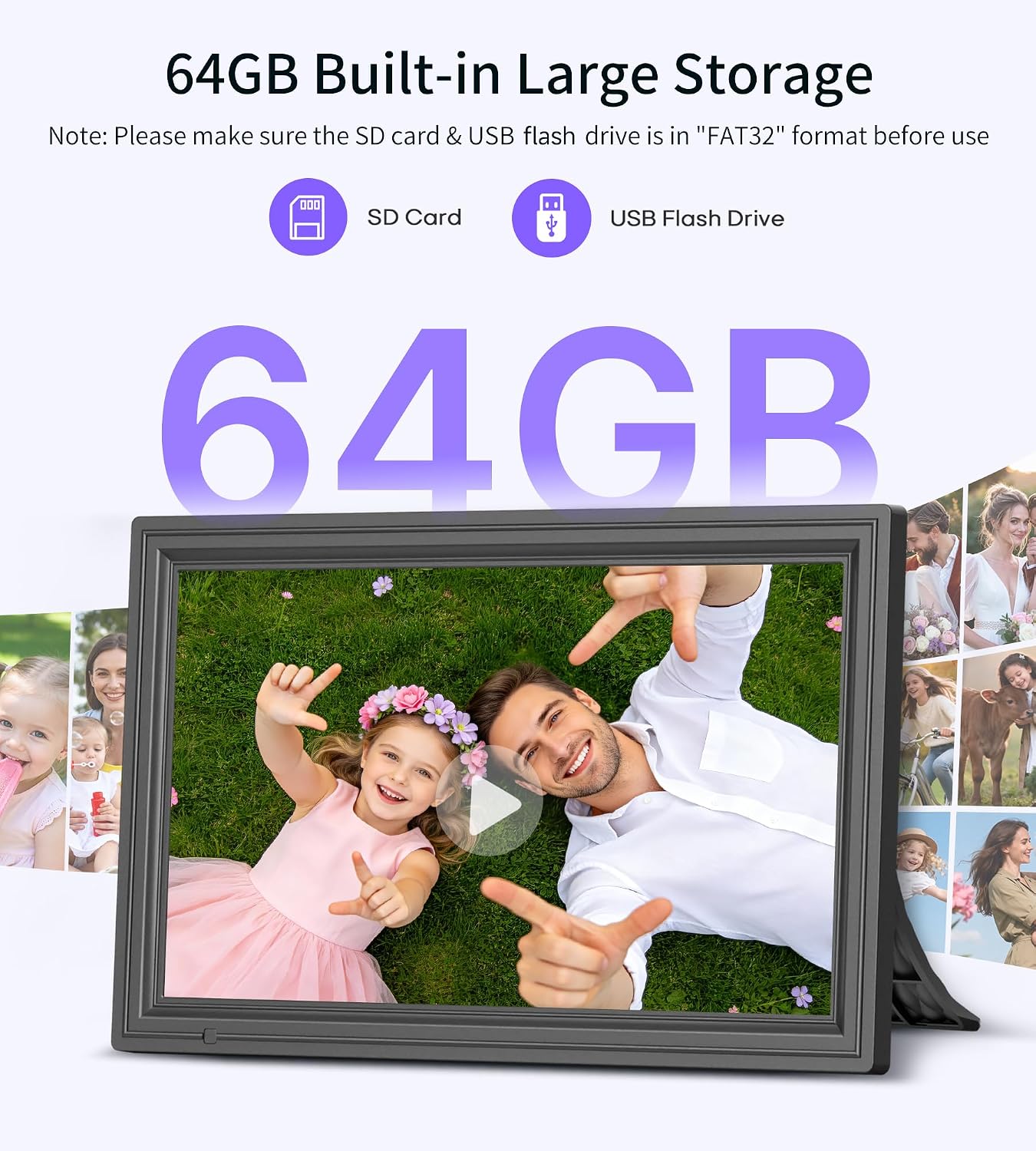 Thumbnail 2 de Uhale 64GB 15.6" WiFi Digital Picture Frame with 1920x1080 IPS Touch Screen (Uhale app, SD/USB)