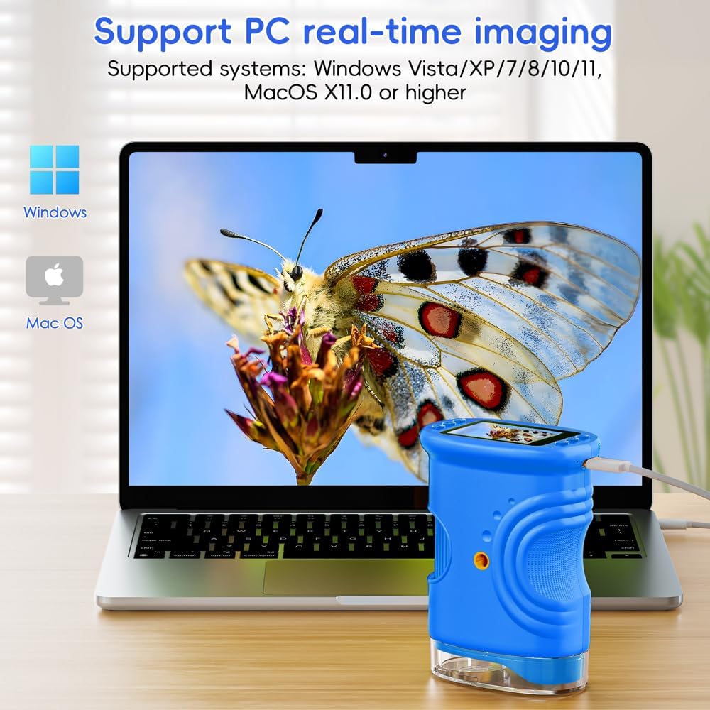 Thumbnail 4 de Temodu 1000X Microscopio Bambini 2.0” – 8 LED regolabili, regalo educativo per bambini