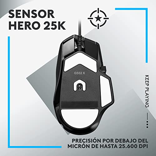 Detalle 2 de Logitech G G502 X ratón gaming con HERO 25K