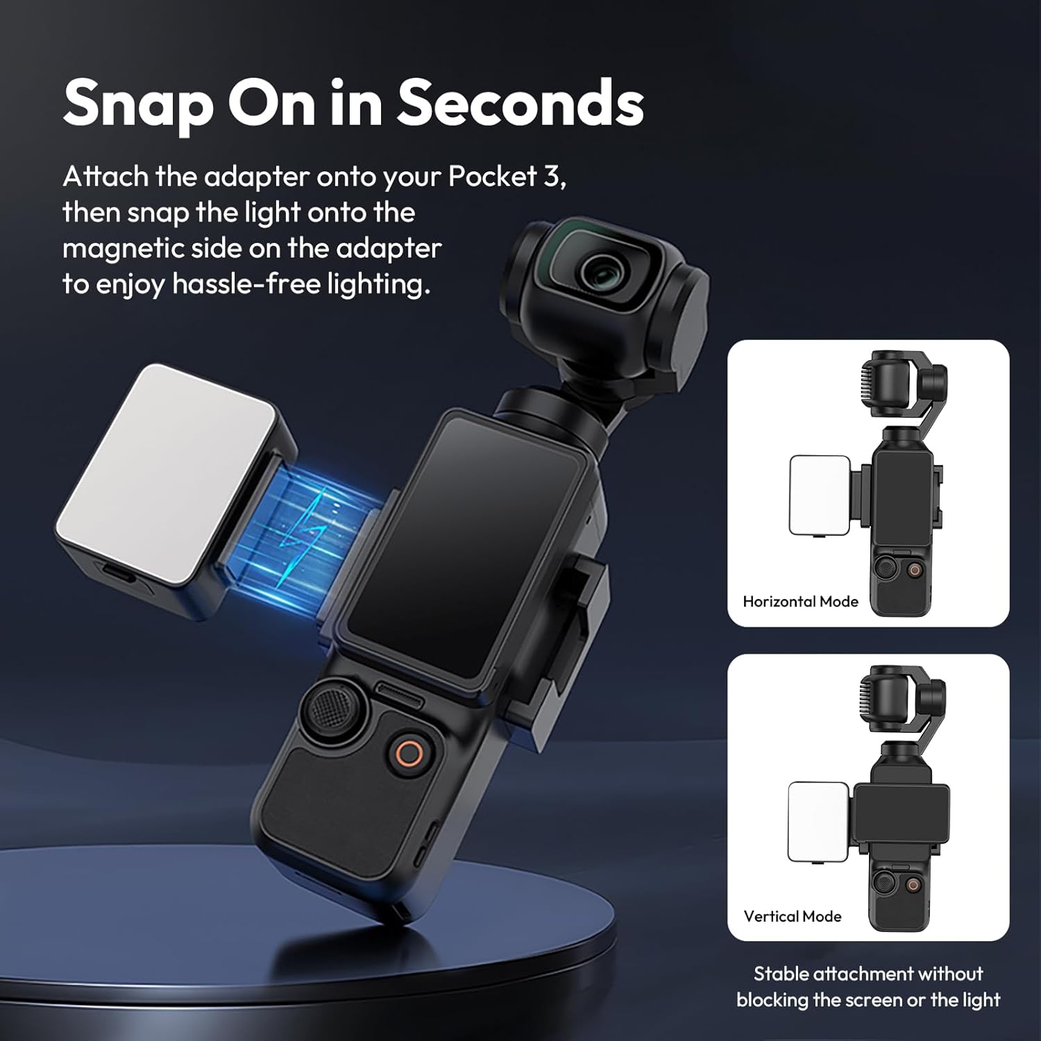Detalle de ULANZI LM001 Mini lampe vidéo Pocket 3 : LED magnétique rechargeable 500 mAh