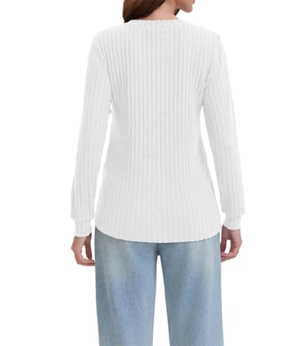 Detalle 2 de Haslike T-shirt col V côtelé femme