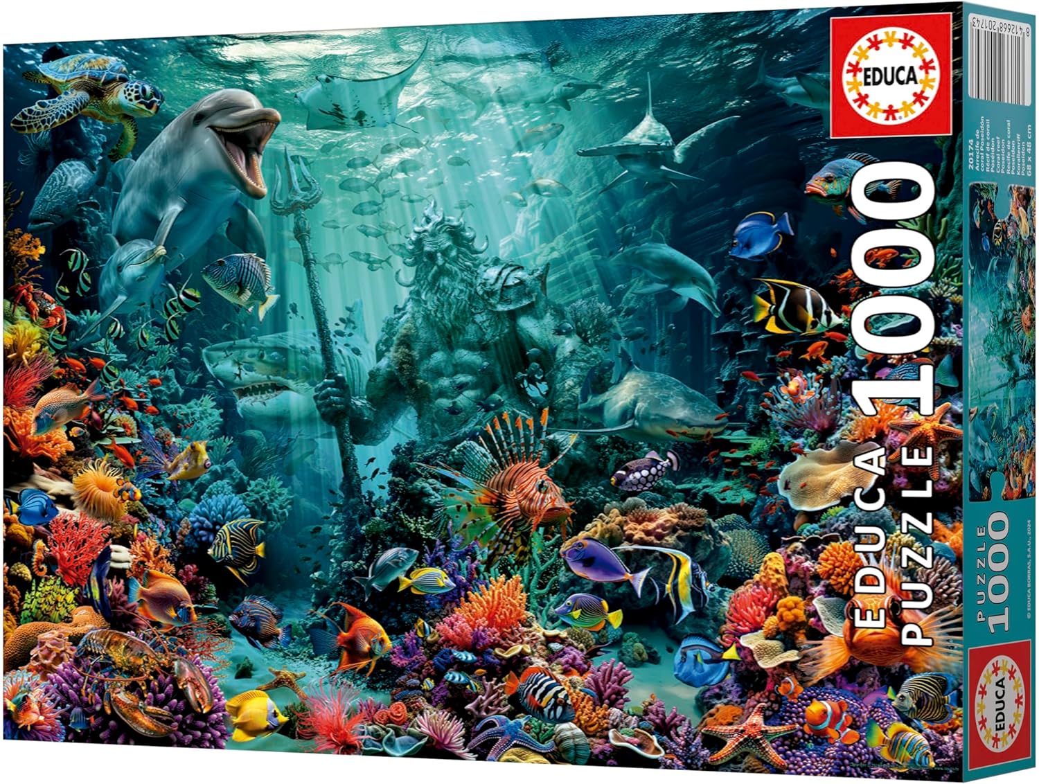 Thumbnail 4 de Educa Puzzle 1000 pièces pour adultes « Récif de Corail Poséidon » (dès 14 ans) — 68 x 48 cm