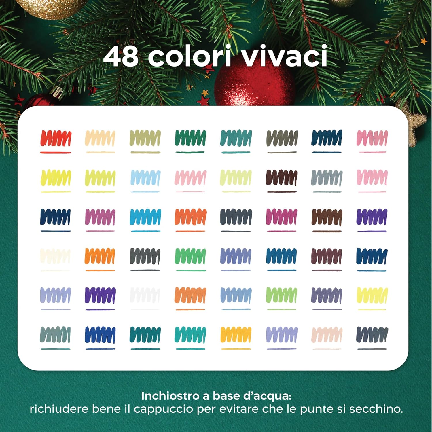 Thumbnail 1 de Zenacolor Pennarelli Acrilici a Doppia Punta Fine e Pennello, 48 colori – per superfici diverse e decorazioni