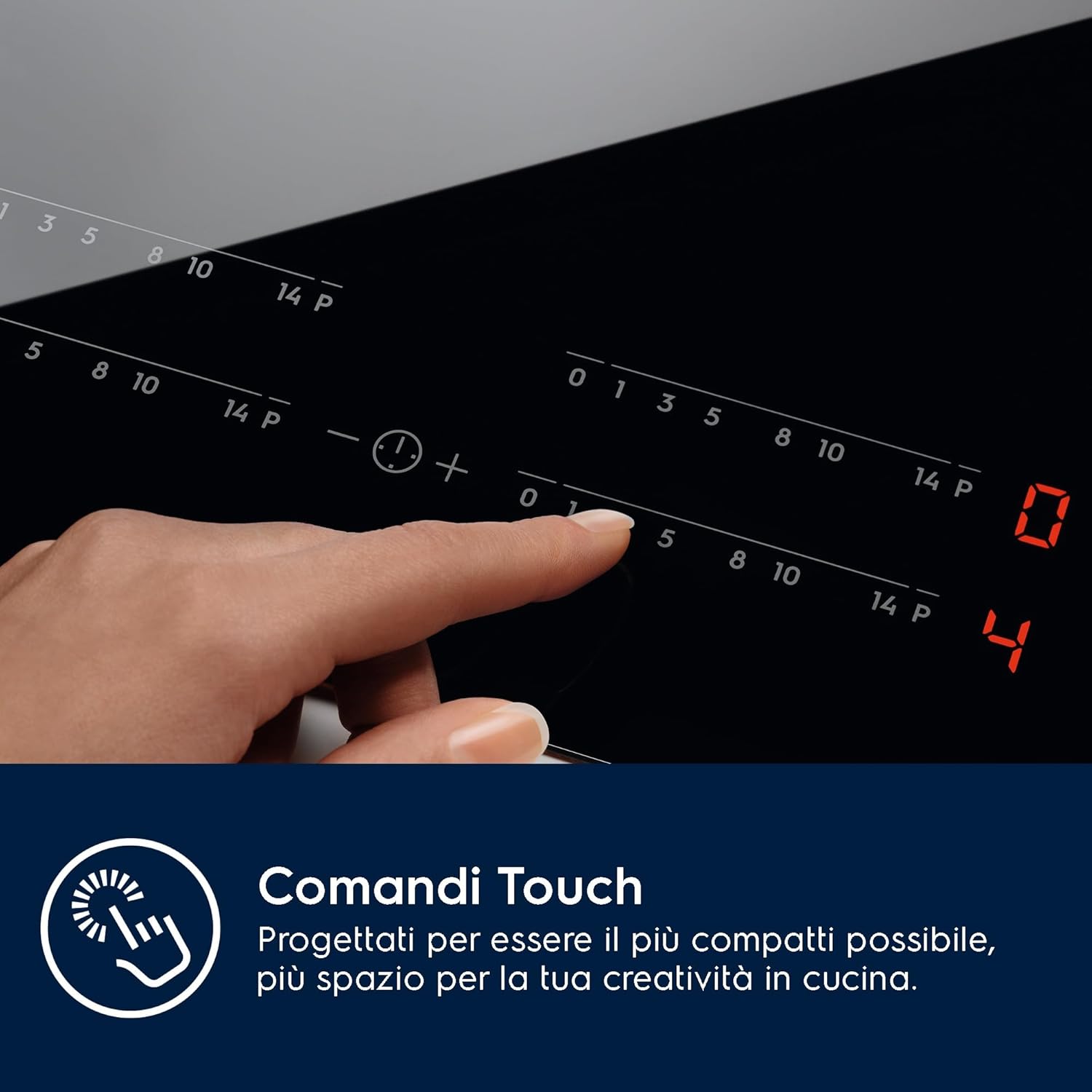 Thumbnail 2 de Electrolux Serie 300 EIB60424CK Piano cottura a induzione da incasso, 4 fuochi, 60 cm, nero