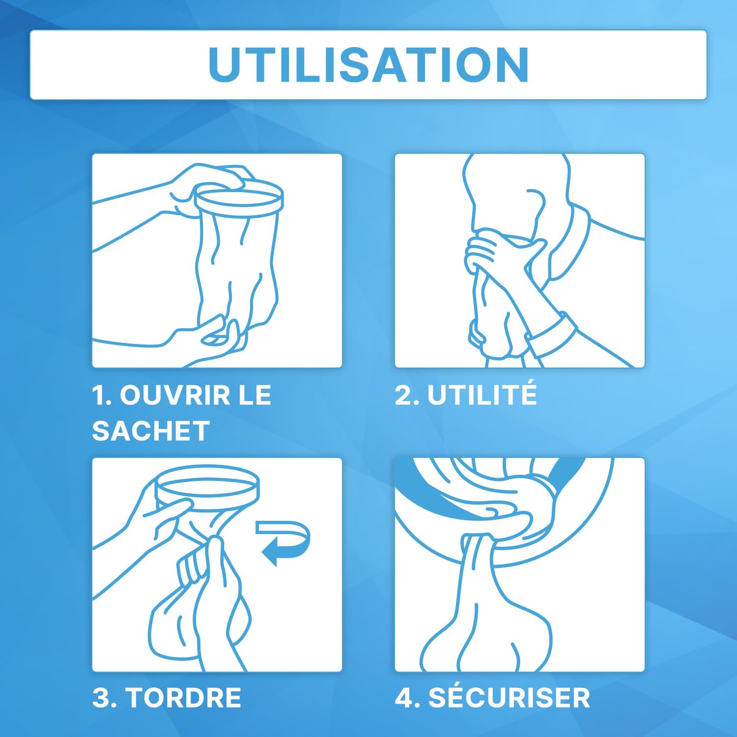 Detalle de Lot de 25 sacs à vomir ARNOMED 2000 ml avec anneau (LDPE étanches)