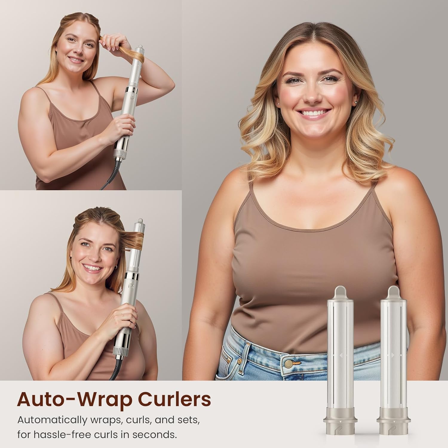 Thumbnail 3 de MESCOMB 5-in-1 Airstyler – Hairstyler mit Hochgeschwindigkeitsmotor, Rundbürstenföhn & Auto-Wrap Lockenstab