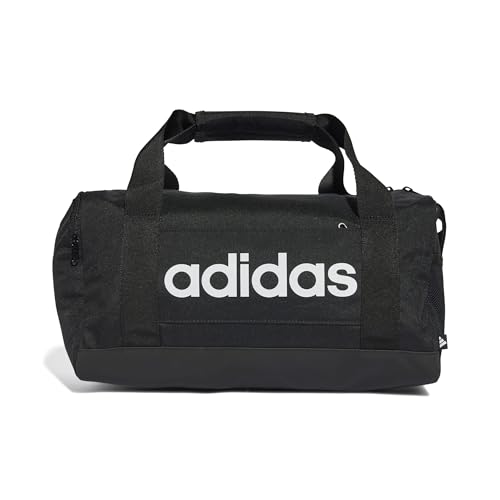 Detalle de Adidas Essentials Linear Duffel Bag Unisex XS – Black/White, 12,5 L