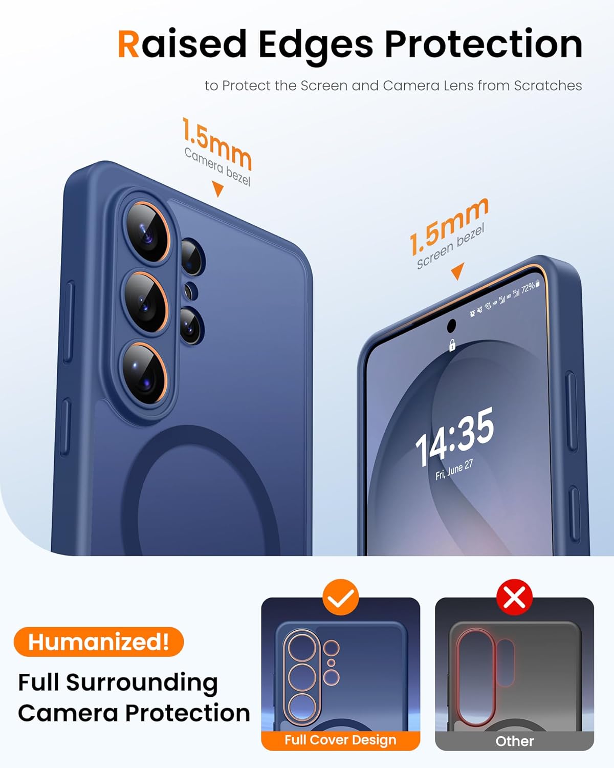 Thumbnail 5 de SIXBOX Rugged MagSafe-Compatible Case with Stand for Samsung Galaxy S26 Ultra (Blue)