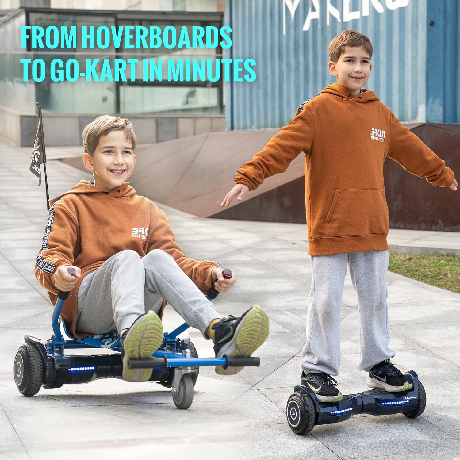 Thumbnail 6 de EVERCROSS EV2 Hoverboard mit Sitz – 5,2-Ah Akku, bis 15 km/h, Bluetooth-Musik & 7-farbige Pedallichter (max. 85 kg)