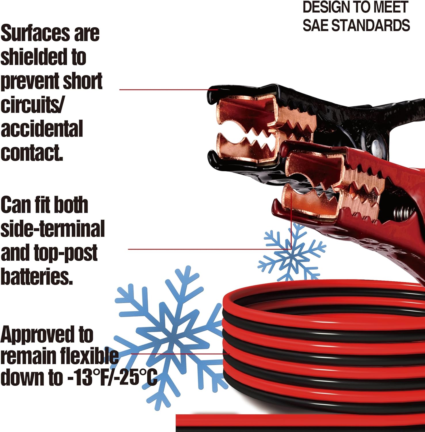 Detalle de CARTMAN 4 Gauge 20 Ft Jumper Cables