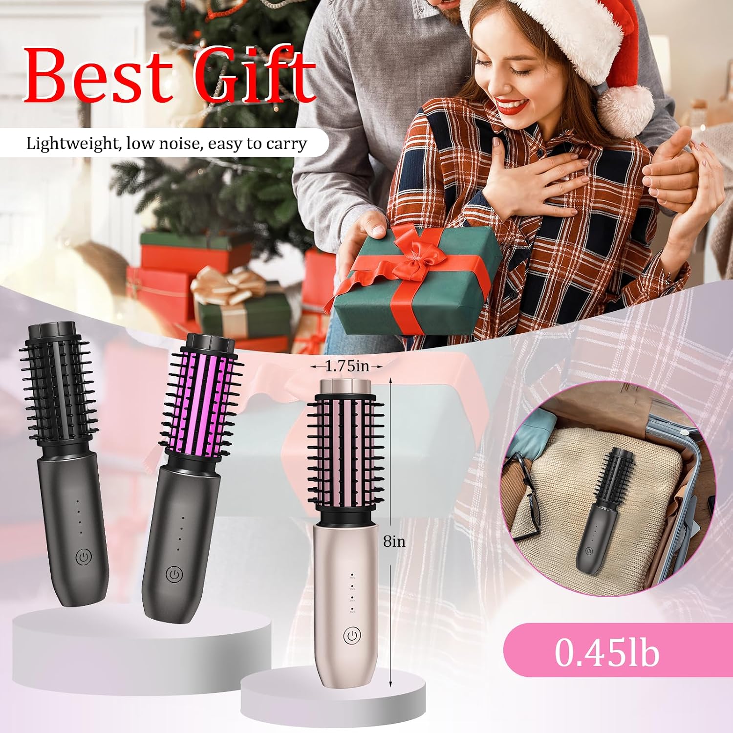 Thumbnail 6 de Jooayou Cordless Curling Brush: Portable USB-Rechargeable Hot Brush for Travel Styling