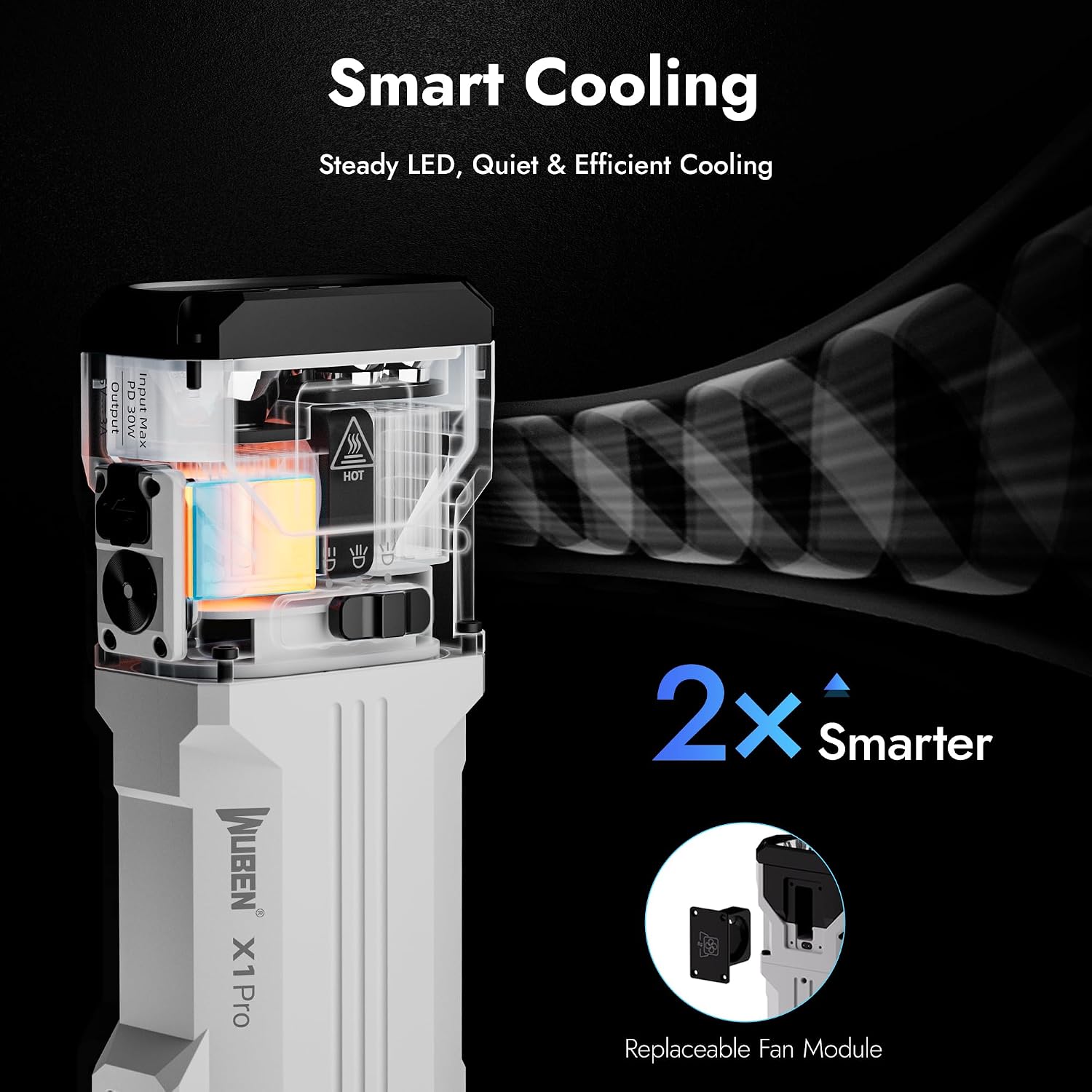 Detalle de WUBEN X1Pro Rechargeable Flashlight: Ultra-Bright, Pocket-Sized Power for Any Scenario