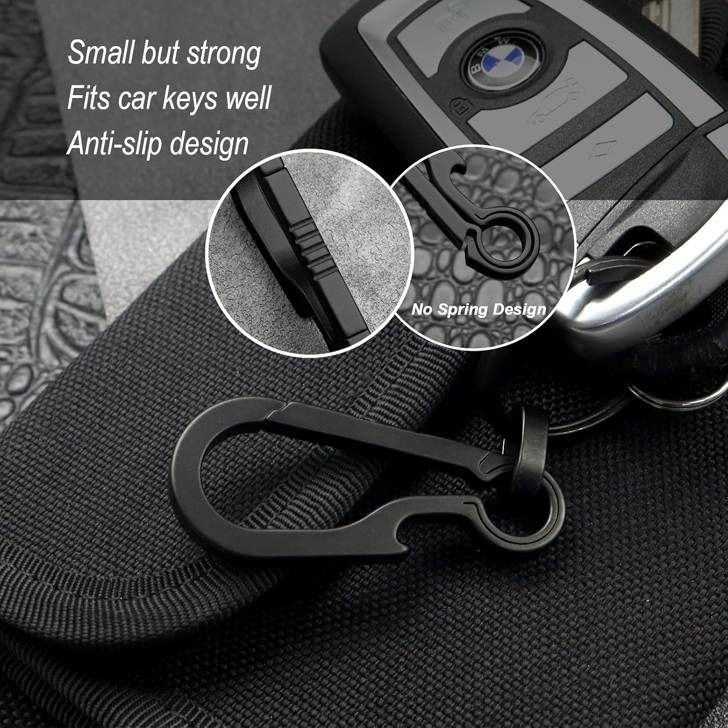 Thumbnail 4 de KCFEV Titanium Carabiner Keychain: Minimalist, Durable & Ready for Everyday Carry