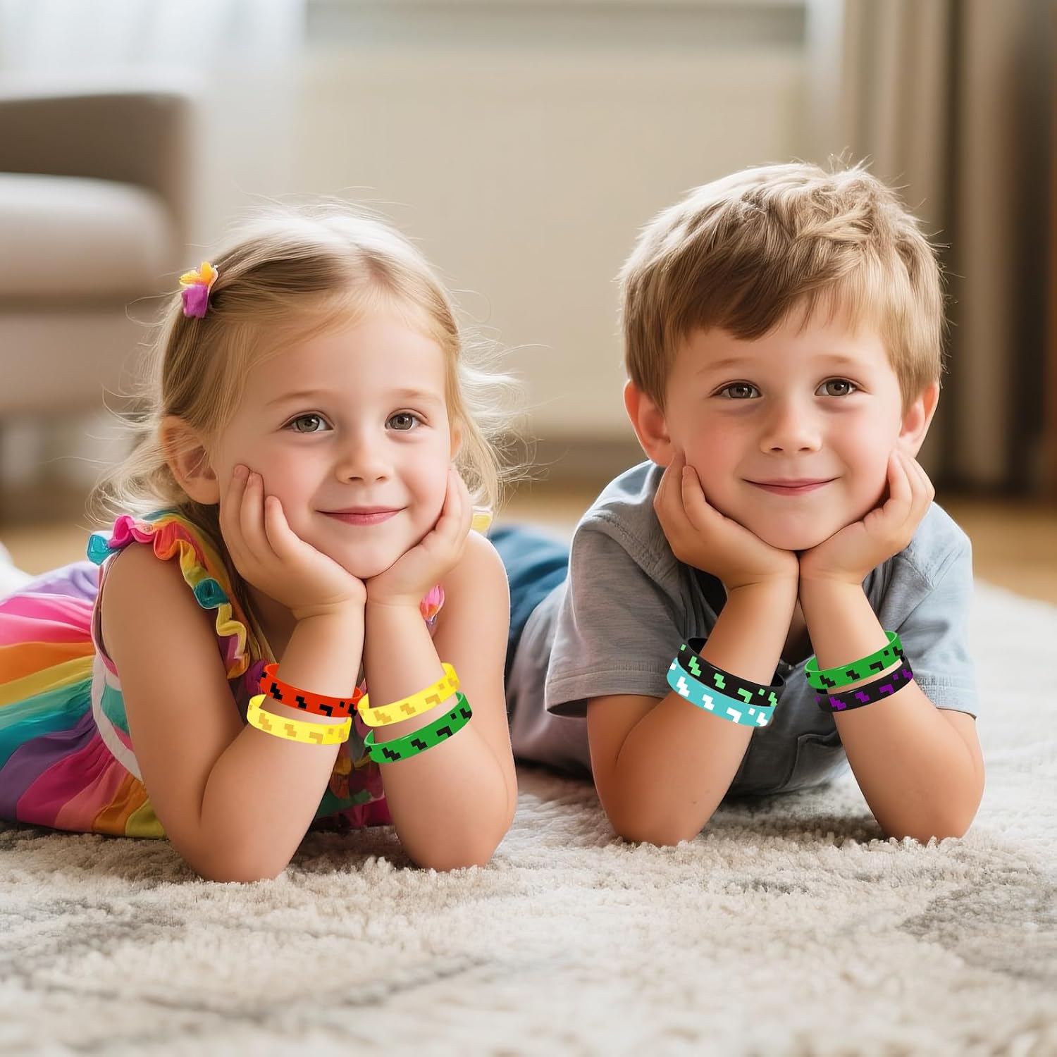 Thumbnail 2 de YunLone: 24 braccialetti pixel per feste, bomboniere e decorazioni – misura kids