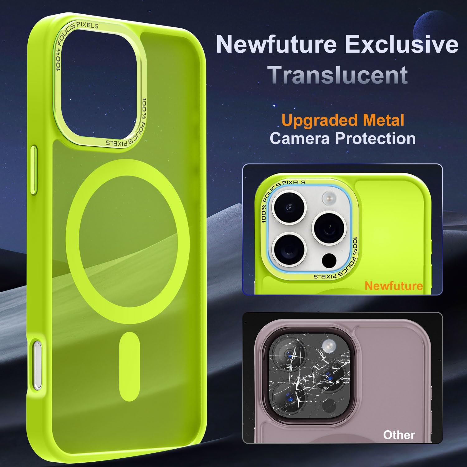 Detalle de Newfuture iPhone 16 Pro Max Case with MagSafe and 13 ft Drop Protection