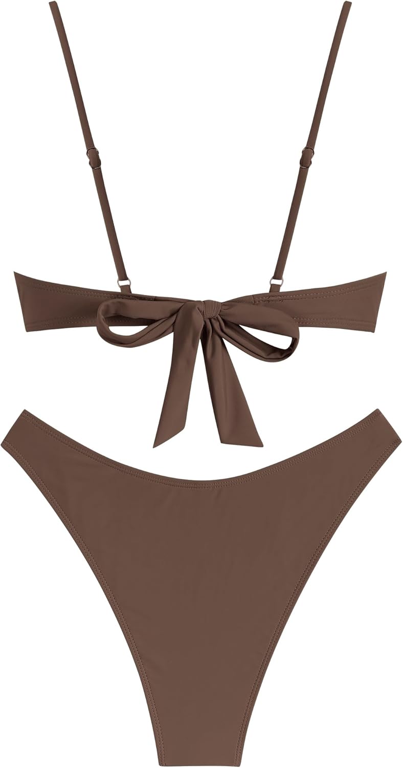 Thumbnail 5 de ZAFUL Women High Cut Bikini Sets: String Cheeky Two-Piece Swimsuit with Underwire