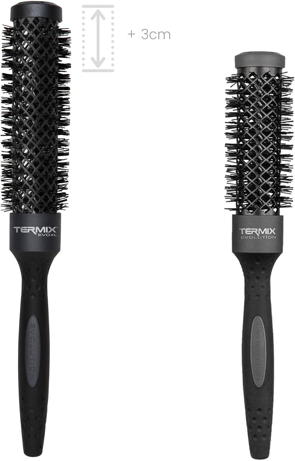 Detalle de Termix Evolution XL Spazzola per capelli Ø37: tecnica di asciugatura più rapida e design 3 cm più lungo
