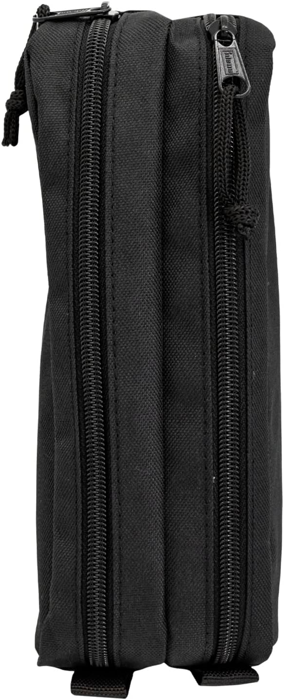 Detalle de Idena 20122 – Trousse noire à 3 compartiments zippés, env. 23 x 9 x 7,5 cm