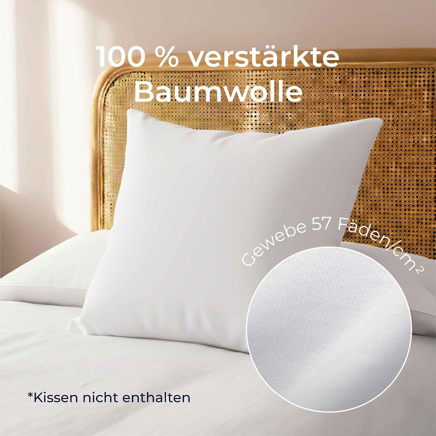 Thumbnail 2 de Kissenbezug 50x50 Baumwolle Renforcé, 2er-Set