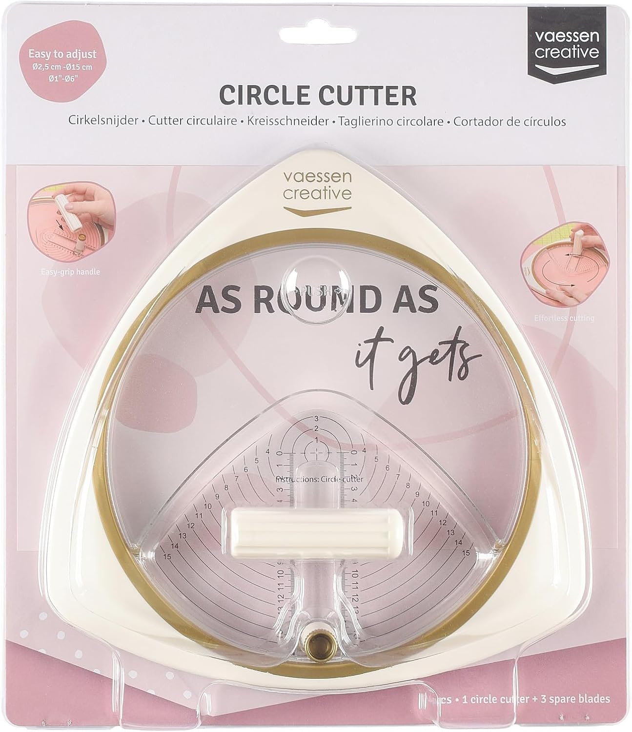 Detalle de Vaessen Creative Découpeur: cutter circulaire pour cercles jusqu’à 15 cm