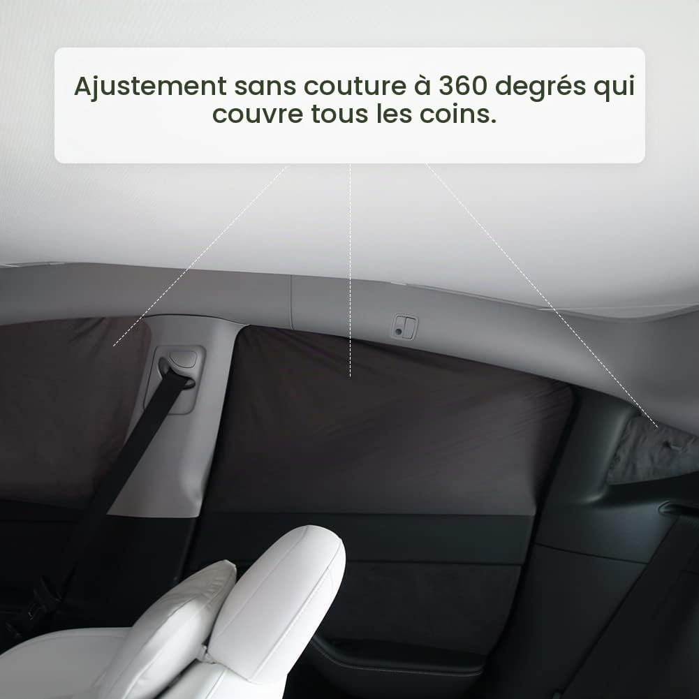 Detalle 1 de Havnby Tesla Model Y-autogordijnen, 8-delig met privacy- en zonwering